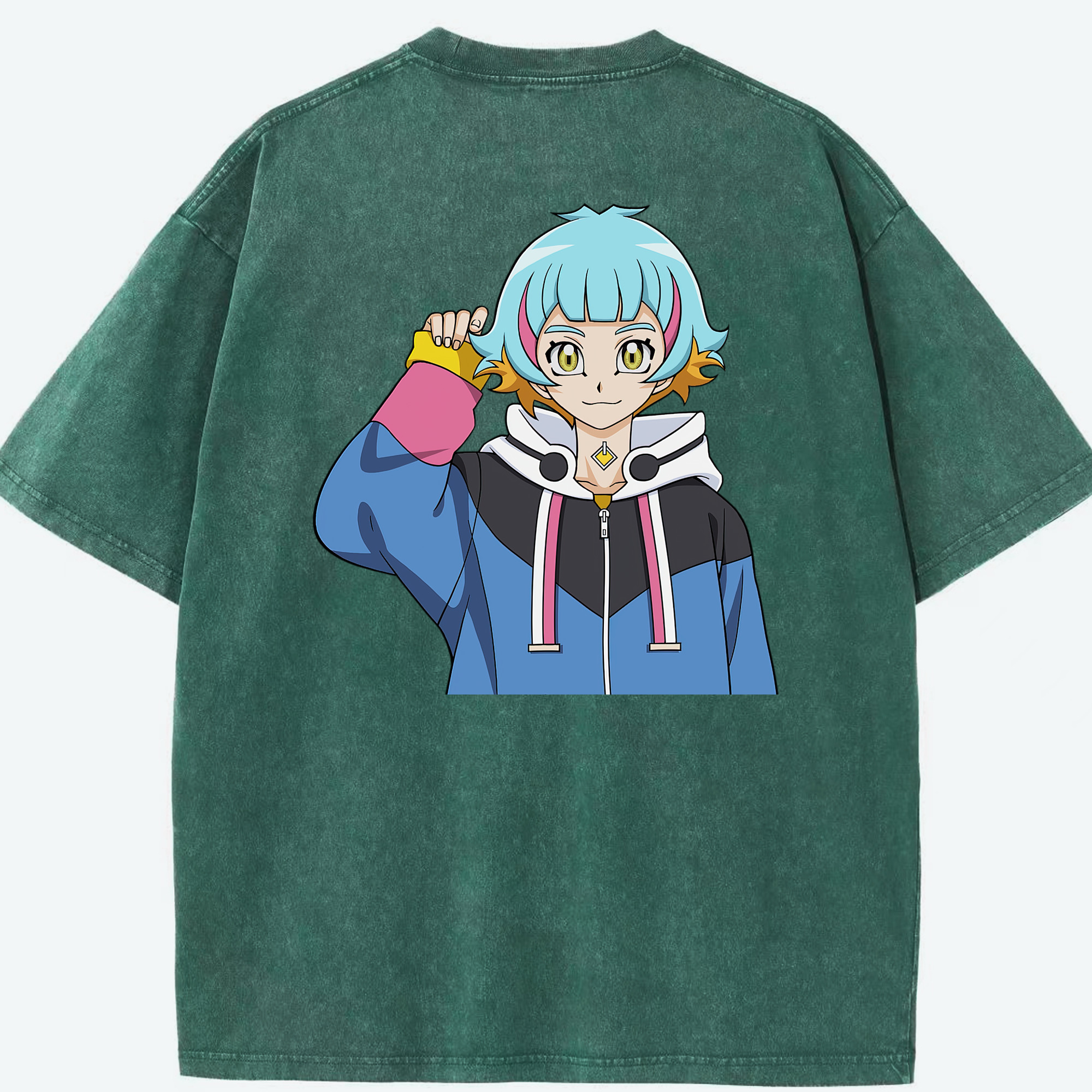 （画像用） 遊☆戯☆王 Yu-Gi-Oh! 綿100% ヴィンテージ風 半袖Tシャツ（背面プリント）